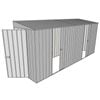 Build-A-Shed 1.2 x 4.5 x 2.0m Skillion Dual Single Sliding Side Doors Shed - Zinc