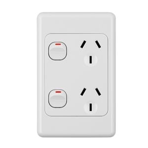 Click 75 x 115mm 10Amp Vertical Powerpoint - Double