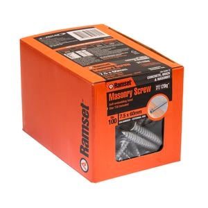 Ramset 7.5 x 60mm Galvanised Masonry Anchor Screw - 100 Box