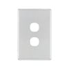 Deta S-Line Brushed Aluminium 2 Gang Switch Cover Plate