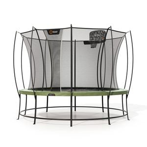 VULY Ultra 2 Pro Large 14ft Trampoline with Enclosure - Round Kids Trampolines Bundle With Basketball Hoop