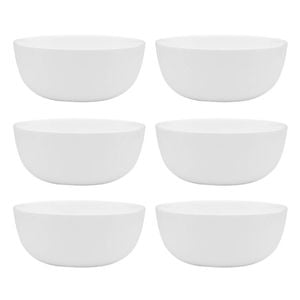 6PK Ecology 16cm Canvas Noodle/Soup Bowl Coupe Dinnerware - White