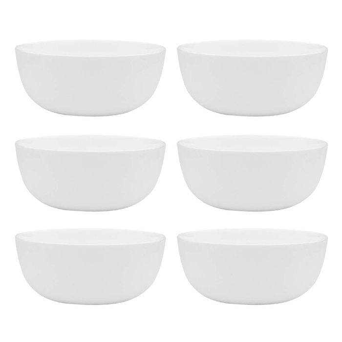 6PK Ecology 16cm Canvas Noodle/Soup Bowl Coupe Dinnerware - White