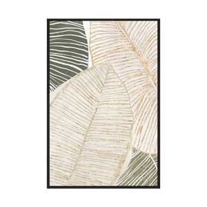 Artey | Tropic Breeze II - Framed Canvas - Black Frame - 80 x 120 cm