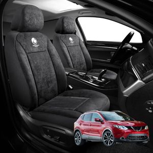 Australian Goose Edition Front Seat Covers for Nissan QASHQAI 2014 - 2021 (J11) - Suede, Universal Fit - Black