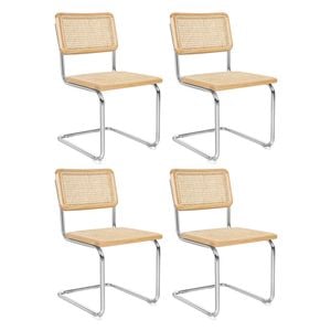 Levede 4pcs Cesca Replica Rattan Cantilever Dining Chairs