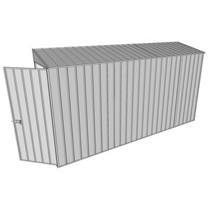 Build-a-Shed 0.8 x 3.7 x 2m Hinged Door Tunnel Shed - Zinc