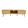 Foret Rattan Tv Stand Cabinet Modern Entertainment Unit Table Storage Drawers
