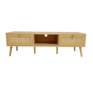 Foret Rattan Tv Stand Cabinet Modern Entertainment Unit Table Storage Drawers