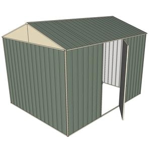 Build-a-Shed 2.3 x 3.0 x 2.3m Gable Single Hinged Side Door Shed - Green