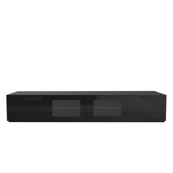 2.4m Black Grandora TV Cabinet