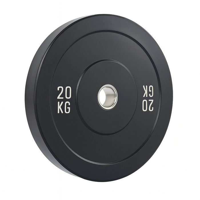 Kangaroo Fitness 20KG Black Bumper Plate – Durable & Reliable Weight Plate