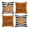 Catzon 4 Pcs Linen Throw Pillow Covers Autumn for Home