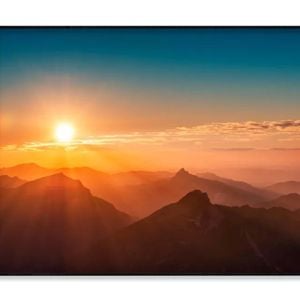 Colorful Sunset Austrian Mountain  Print 100% Australian Made 120x90cm  (Poster)