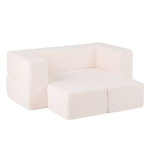 Costway Kids Modular Sofa Play Couch White