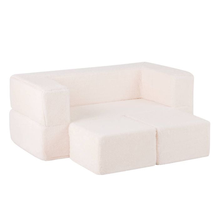 Costway Kids Modular Sofa Play Couch White