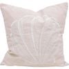 LVD Fan Shell Decorative Home Linen-Look Cushion Pillow 43x43x10cm Natural