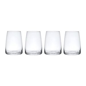 4pc Mikasa Palermo Stemless Wine Glass Drink Set 350ml