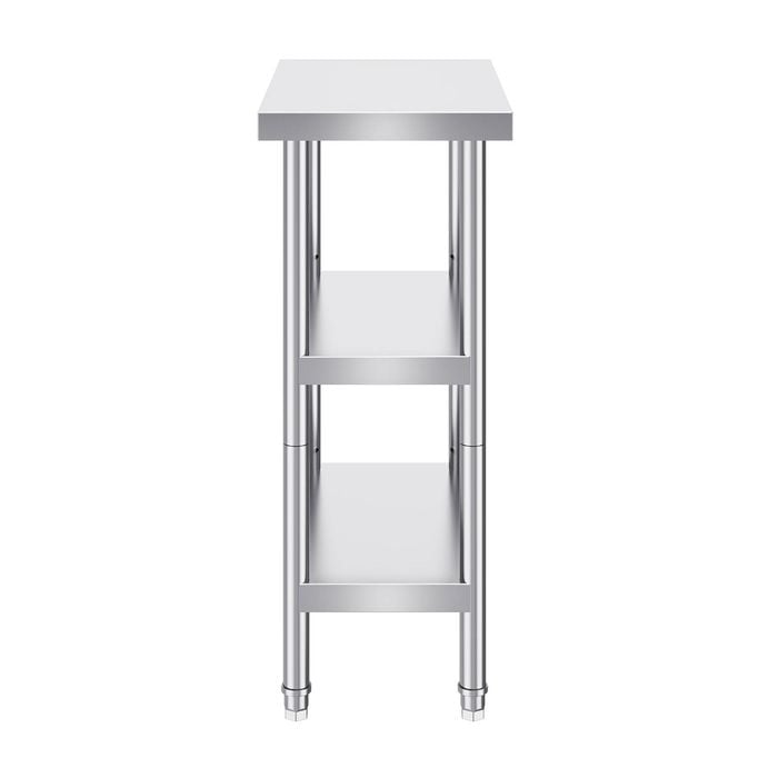 Vevor 35.6x61x86.4cm Food Prep Table Stainless Steel Heavy Duty  with 2 Adjustable Under shelf