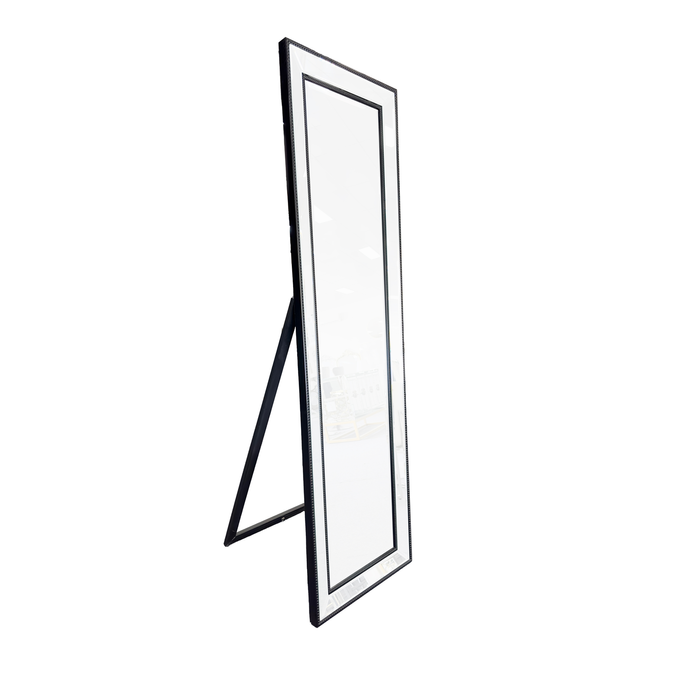 Elegant Collections Free Standing Black Beaded Mirror