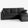 Salem Pull Out Sofa Bed with Storage - Black