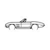 Ignite Laser Chevrolet 1966 C3 Corvette Silhouette Metal Wall Art Rustic Metal 23.6inch/60cm