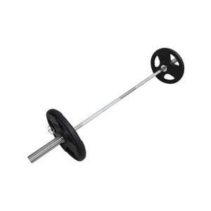 52kg - 180cm Olympic Barbell + Rubber Coated Weight Plate - 20kg x 2