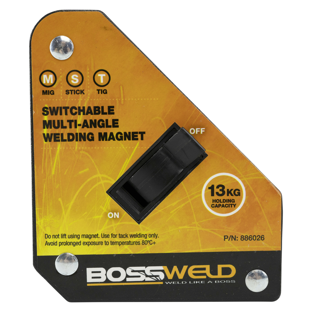 Bossweld 13kg Switchable Multi-Angle Welding Magnet - Bunnings Australia
