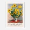 Galrie Claude Monet's Vibrant Bouquet of Sunflowers - Classic Impressionist Art Print, White Frame, 70 x 100cm (28 x 40inch)
