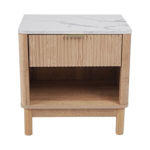 Bedside Table with 2 Tiers Storage Space