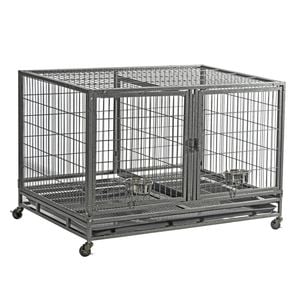 Collapsible Dog Crate Transporter Travel Cage with Divider Dog Crate