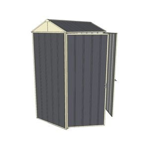 Build-a-Shed 0.8 x 1.5 x 2.1m Gable Double Hinged Doors Shed - Grey