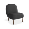 Moulon Chaise Lounge Chair - Storm Grey - Brushed Matt Bronze Legs