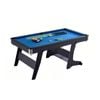 Topone 6ft Home Pool Table Foldable Billiard Table Multi Functional Pool Table Green/blue Felt - Blue