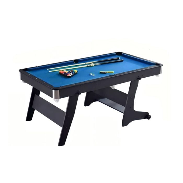 Topone 6ft Home Pool Table Foldable Billiard Table Multi Functional Pool Table Green/blue Felt - Blue