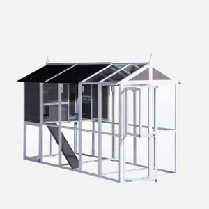 Yes4pets Grey Xxl Chicken Coop Rabbit Guinea Pig Hutch Ferret Hen Cat Bird House