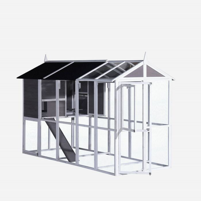 Yes4pets Grey Xxl Chicken Coop Rabbit Guinea Pig Hutch Ferret Hen Cat Bird House