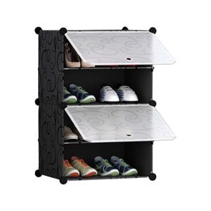 SOGA 4 Tier Shoe Rack Organizer Storage Stackable
