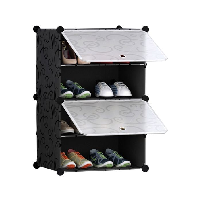 SOGA 4 Tier Shoe Rack Organizer Storage Stackable