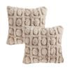 SOGA 2 Pack Wabi Sabi Herringbone Plush Square Throw Pillow 45cm