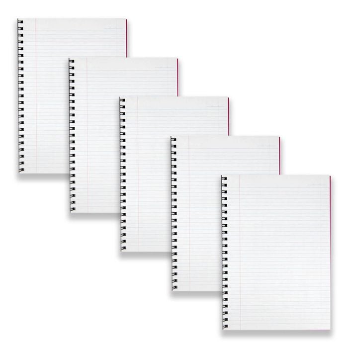 5pc Spirax 512 Hard Cover A4 Spiral Notebook Writing Stationery 200-pages Pink
