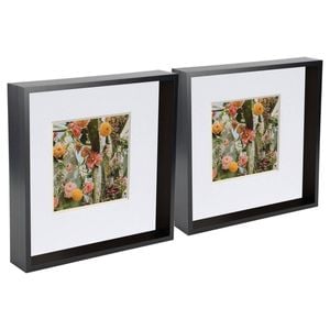 Nicola Spring 2 Piece 10 X 10 3d Shadow Deep Box Photo Frame Set - Craft Display Picture Frame With 6 X 6 Mount