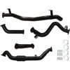 Ignite Exhausts Turbo Back For Toyota Landcruiser 79 Series V8 S/cab 3" No Cat With Straight Pipe Black Aluminised Steel