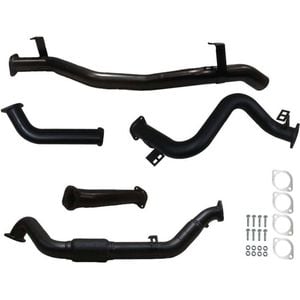 Ignite Exhausts Turbo Back For Toyota Landcruiser 79 Series V8 S/cab 3" No Cat With Straight Pipe Black Aluminised Steel