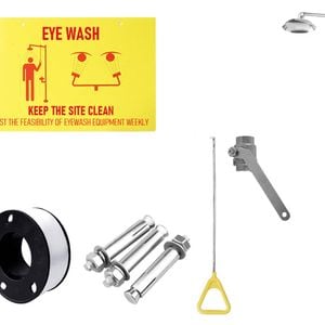 Eye Wash Station Emergency Shower Combination 12 Lpm Flow with Pedal Stainless Steel