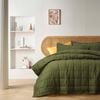 Vintage Design Homewares Queen Olive Olive French Linen Coverlet Set
