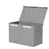 Keezi Kids Toy Box Large Chest Storage with Flip-Top Lid Foldable Organizer Bins Grey
