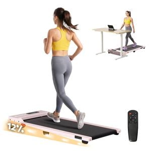 Everfit 3 In 1 Walking Pad Treadmill 12% Incline Under Desk Treadmills 38cmbelt Pink