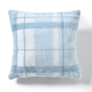 Dreamaker Wynter Reversible Faux Fur Cushion Blue 50x50cm