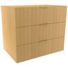 Lugna 768 x 900 x 580mm Sand 3 Drawer Storage Cabinet